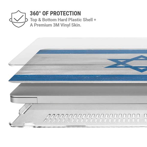 Israel Flag Distressed MacBook Air 15in (2023-2025) Case plus Skin